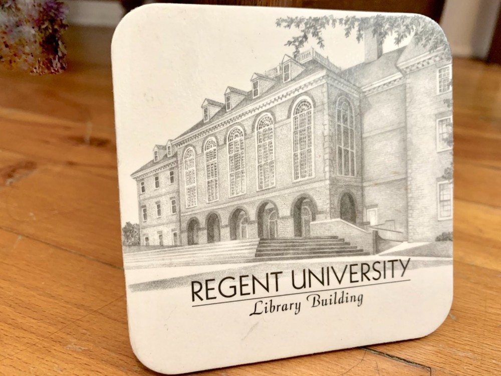 Regent University Library Building Coasters - Picture 2 of 5